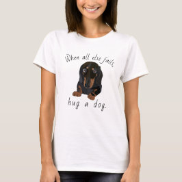 Vrouwelijke T-Shirt Dog Hug a Dog! Dachshund Puppy