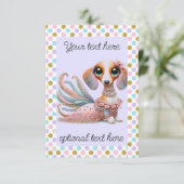 Vrouwelijke teckel elke gelegenheid partij kaart (Staand voorkant)