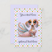 Vrouwelijke teckel elke gelegenheid partij kaart (Voorkant / Achterkant)