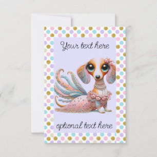 Vrouwelijke teckel elke gelegenheid partij kaart