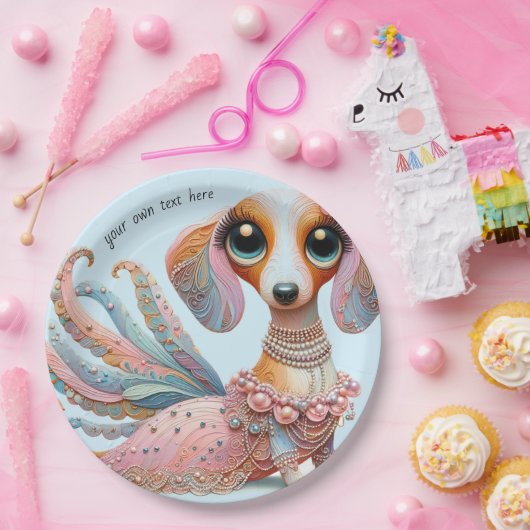 Vrouwelijke Teckel Party Papieren Borden Bordje (Feest)