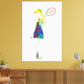 Vrouwelijke tennisspeler canvas afdruk (Insitu (Woonkamer))