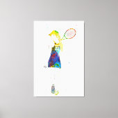 Vrouwelijke tennisspeler canvas afdruk (Voorkant)
