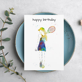 Vrouwelijke tennisspeler kaart