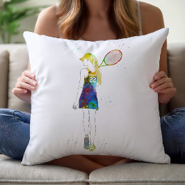 Vrouwelijke tennisspeler kussen