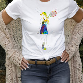 Vrouwelijke tennisspeler t-shirt
