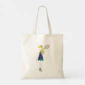 Vrouwelijke tennisspeler tote bag (Achterkant)