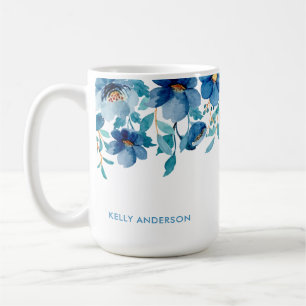 Vrouwelijke Trendy Geborduurde Botanische Motieven Koffiemok