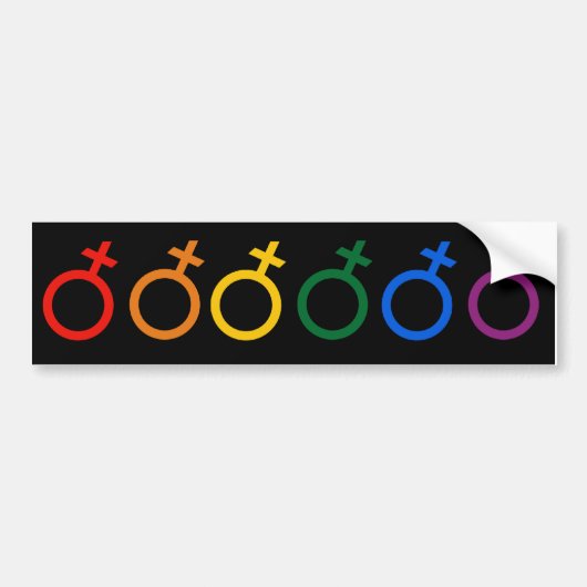 VROUWELIJKE TROTSKLEUREN BUMPERSTICKER (Voorkant)