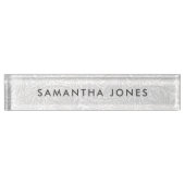 Vrouwelijke unieke witte gepersonaliseerde aangepa naambordje (Voorkant)