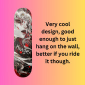 Vrouwelijke vampier persoonlijk skateboard