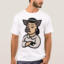Vrouwelijke varken t-shirt