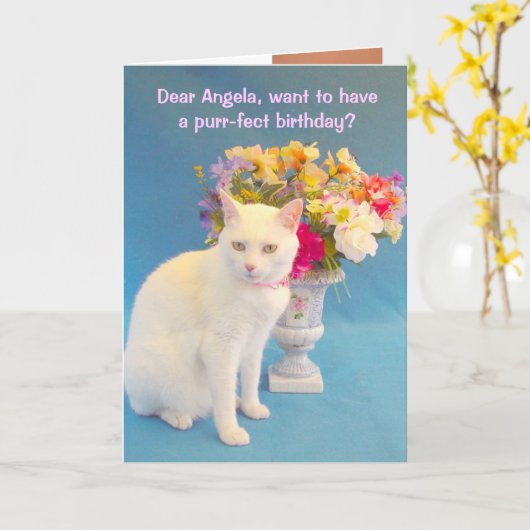 Vrouwelijke verjaardag kaart (Gele Bloem)