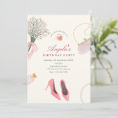 Vrouwelijke verjaardag kaart (Staand voorkant)