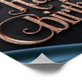 Vrouwelijke verjaardag luxe elegante extravagant poster (Hoek)