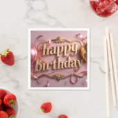 Vrouwelijke verjaardag luxe elegante extravagant servet (Insitu)