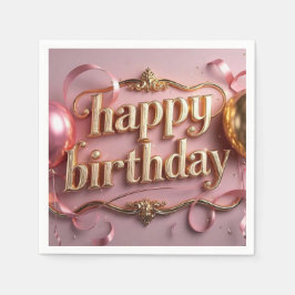 Vrouwelijke verjaardag luxe elegante extravagant servet