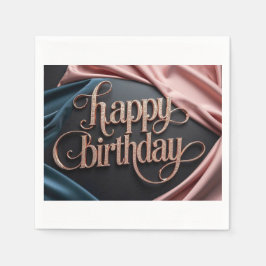 Vrouwelijke verjaardag luxe elegante extravagant servet