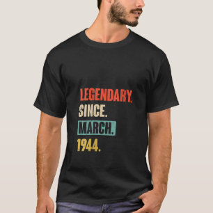 Vrouwelijke verjaardagsmars 79e verjaardagsdecorat t-shirt