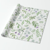 Vrouwelijke Verpakking Papier groen & lavendel (Uitgerold)