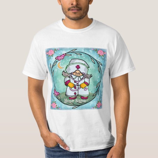 Vrouwelijke verpleegster kabouter  t-shirt (Voorkant)