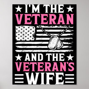 Vrouwelijke veteraan en vrouw van veteraan Vrouwel Poster