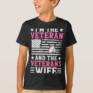 Vrouwelijke veteraan en vrouw van veteraan Vrouwel T-shirt