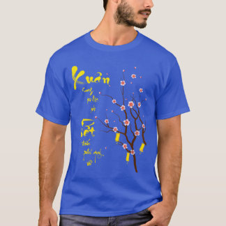 Vrouwelijke Vietnamese Nieuwjaarsdecoraties 2025 X T-shirt
