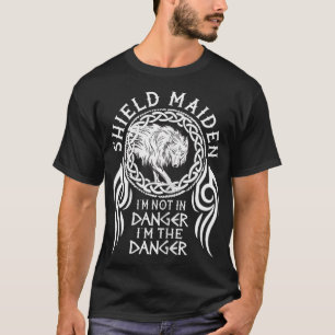 Vrouwelijke vikingen viking fenrir shieldmaiden La T-shirt