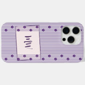 Vrouwelijke violette strepen en Paarse bloemrijen Case-Mate iPhone Case (Achterkant (horizontaal))