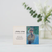 Vrouwelijke vissersboot van het meer van Cool orie Visitekaartje (Staand voorkant)