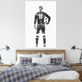 Vrouwelijke Voetbaldoelman Canvas Afdruk (Insitu (Slaapkamer))