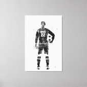 Vrouwelijke Voetbaldoelman Canvas Afdruk (Voorkant)