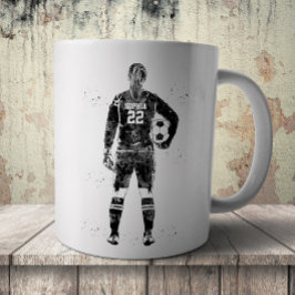 Vrouwelijke Voetbaldoelman Koffiemok