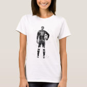 Vrouwelijke Voetbaldoelman T-shirt (Voorkant)