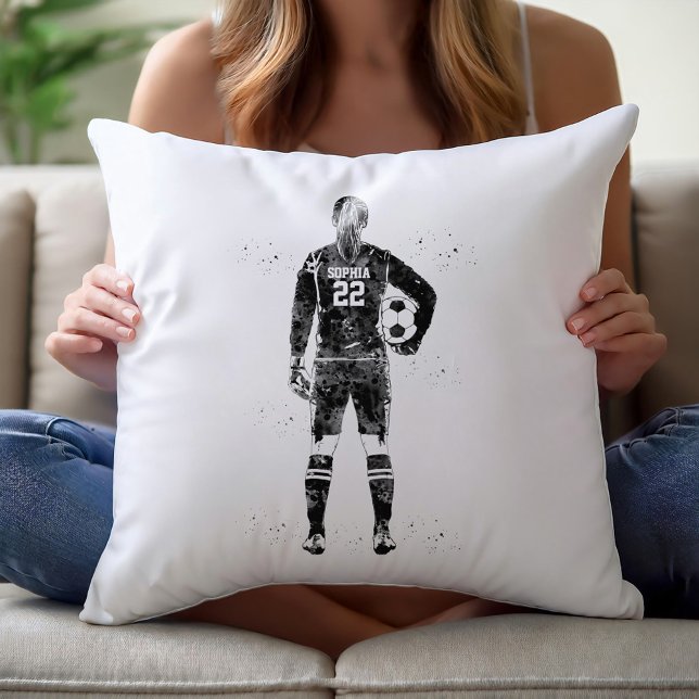 Vrouwelijke voetbalkeeper kussen (Creator heeft geüpload)