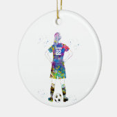 Vrouwelijke voetballer  keramisch ornament (Links)