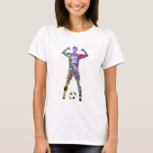 Vrouwelijke Voetbalspeler T-shirt (Voorkant)