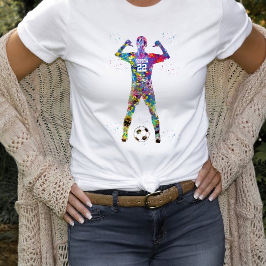 Vrouwelijke Voetbalspeler T-shirt