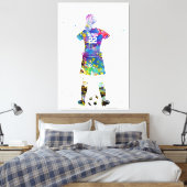 Vrouwelijke Voetbalster Canvas Afdruk (Insitu (Slaapkamer))
