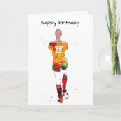 Vrouwelijke Voetbalster Kaart (Voorkant)