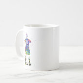 Vrouwelijke Voetbalster Koffiemok (Voorkant links)