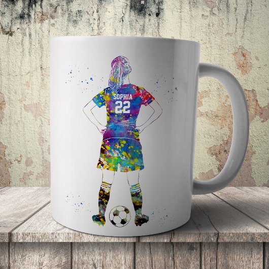 Vrouwelijke Voetbalster Koffiemok
