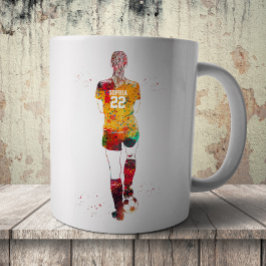 Vrouwelijke Voetbalster Koffiemok