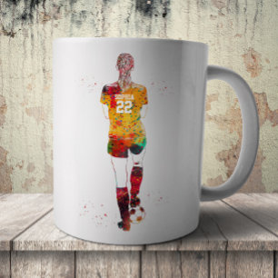 Vrouwelijke Voetbalster Koffiemok