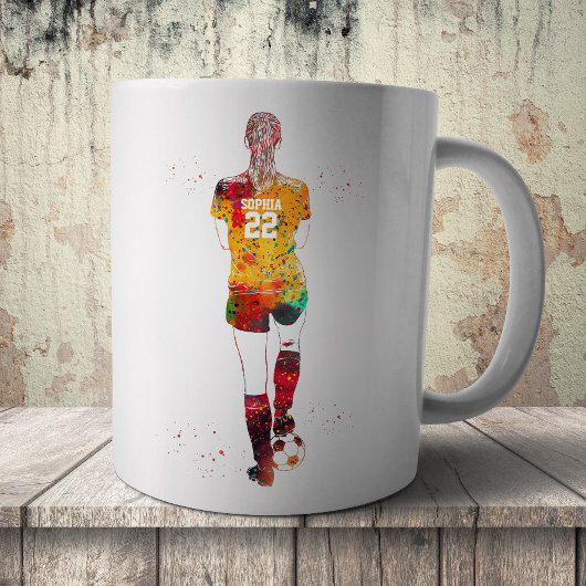 Vrouwelijke Voetbalster  Koffiemok