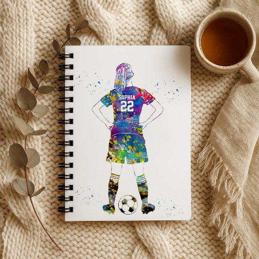 Vrouwelijke Voetbalster Notitieboek