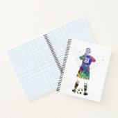 Vrouwelijke Voetbalster Notitieboek (Binnen)