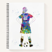 Vrouwelijke Voetbalster Notitieboek (Voorkant)