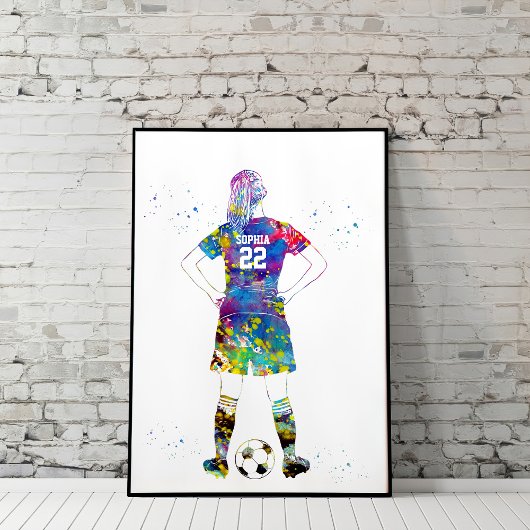 Vrouwelijke Voetbalster Poster